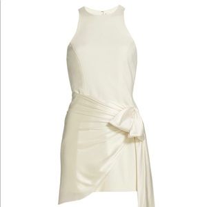 Cinq a Sept Silk Windsor Sash-Tie Mini Dress